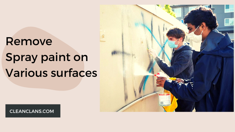 Remove spray paint on various surfaces