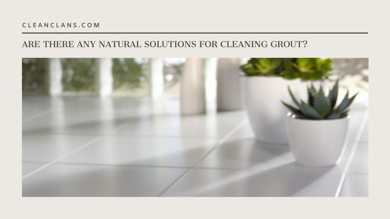 Natural solutions for cleaning grout