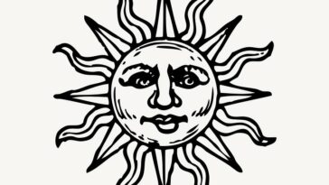 sun and the moon drawings