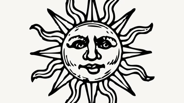 sun and the moon drawings